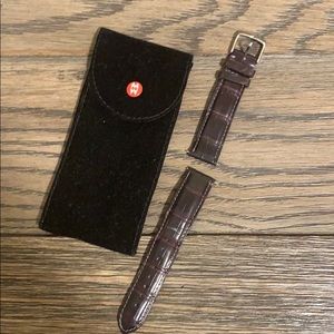 18mm Michele Deco Purple Alligator watch band